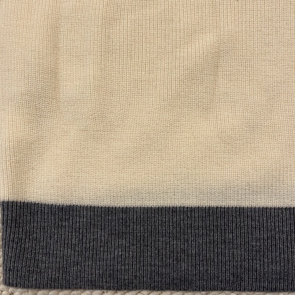 DANIEL CREMIEUX 100% EXTRA FINE MERINO WOOL XXL SWEATER TWO TONE GREY AND CREAM - Picture 7 of 9